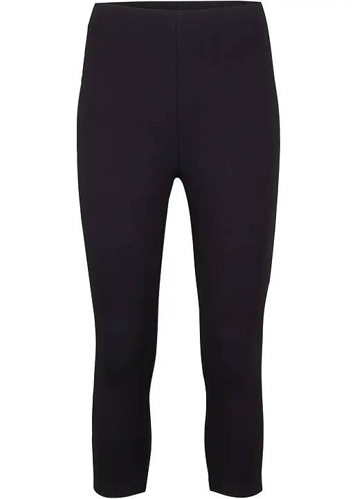 bonprix Trageangenehme Capri-Leggings mit Komfortbund - schwarz