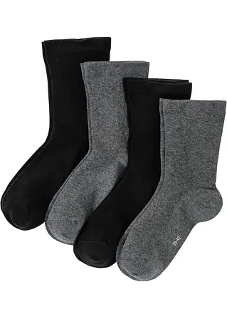 bonprix Trageangenehme Socken mit druckfreiem Bündchen (4er-Pack) - Damen