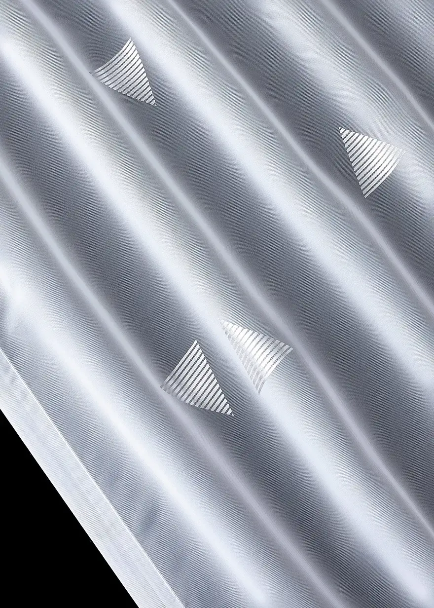 Bonprix Transparenter Gardinenschal Mit Glänzendem Druck - Weiß Ösen