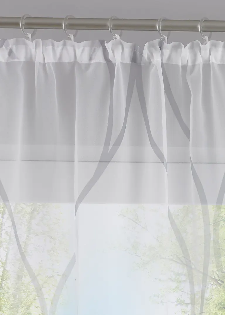 Bonprix Transparenter Gardinenschal Mit Modernem Druck
