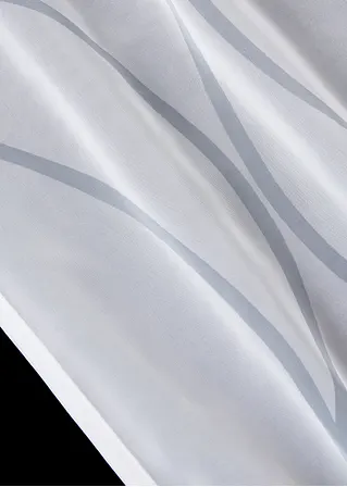 Bonprix Transparenter Gardinenschal Mit Modernem Druck - Weiß Ösen