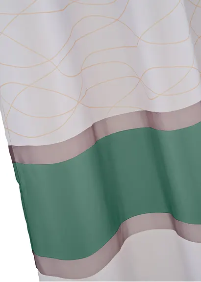 Bonprix Transparenter Gardinenschal Mit Querstreifen Druck (1er Pack)