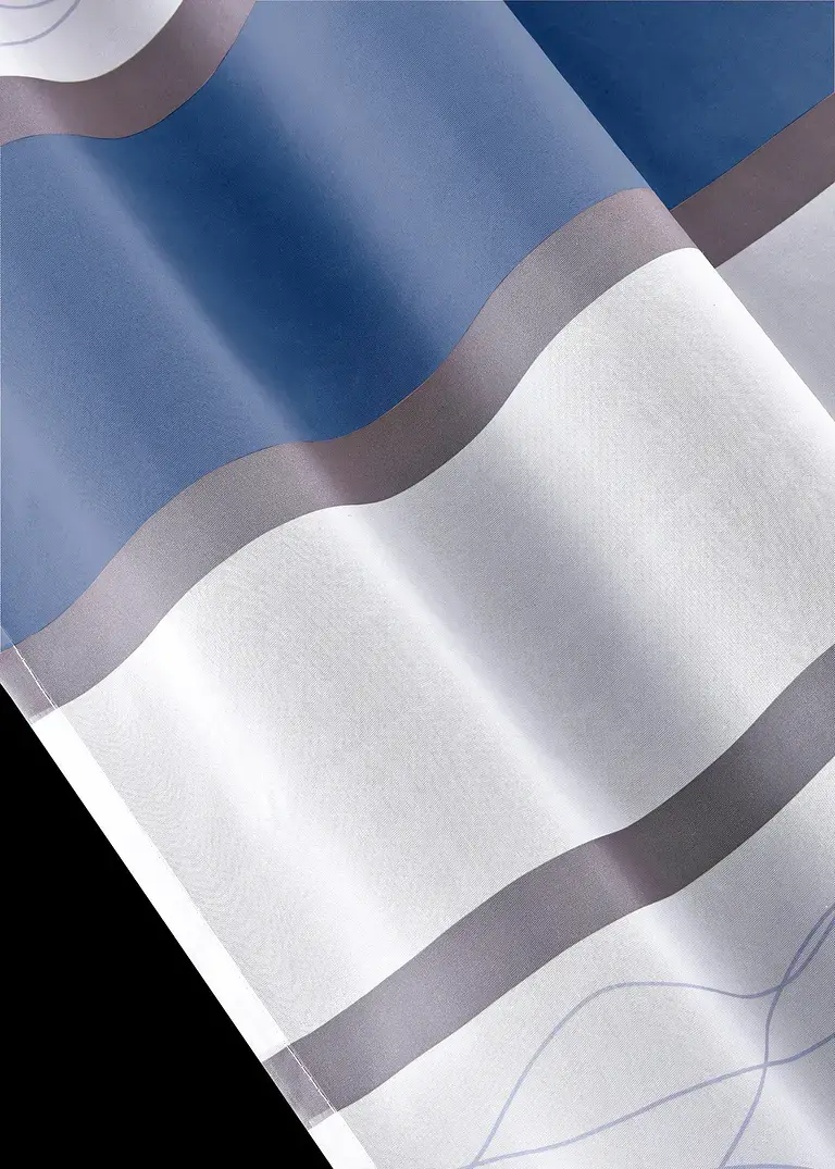 Bonprix Transparenter Gardinenschal Mit Querstreifen Druck (1er Pack)