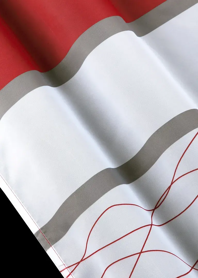 Bonprix Transparenter Gardinenschal Mit Querstreifen Druck (1er Pack)