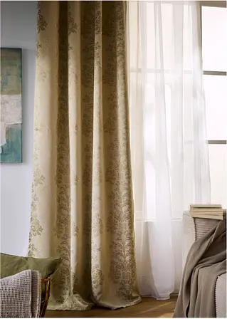 Bonprix Transparenter Store In Vielen Größen - Weiß Ösen