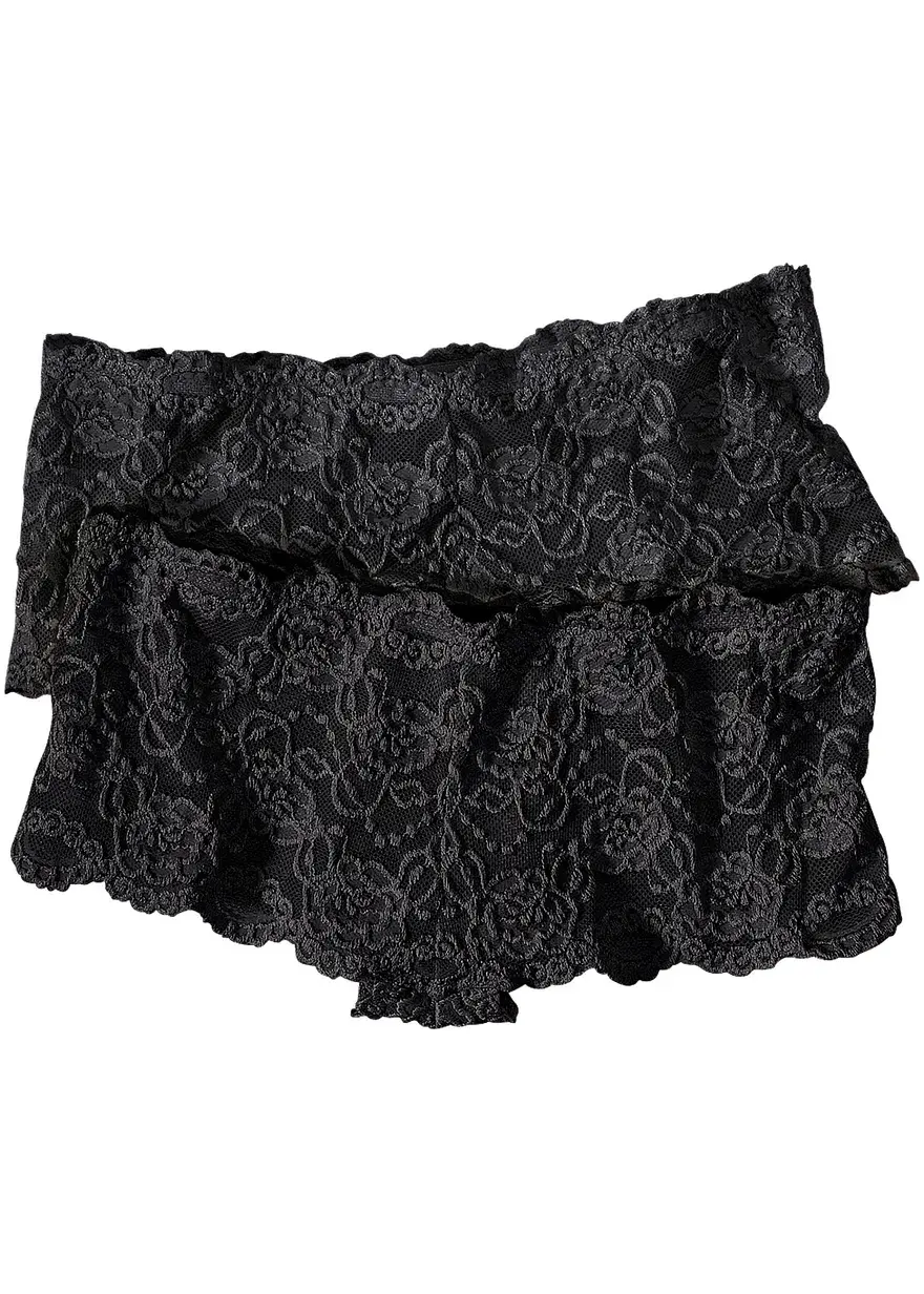 bonprix Traumhafte Spitzen-Panty im tollen Set - schwarz