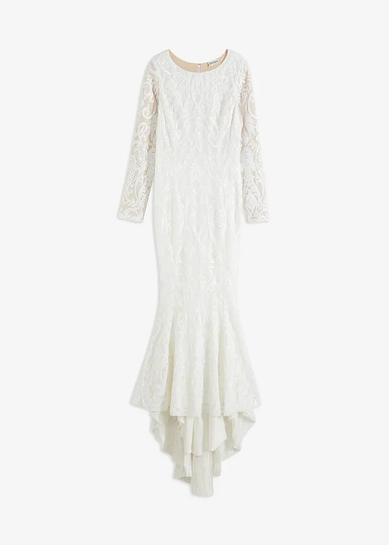 bonprix Traumhaftes Brautkleid in Mermaid-Shape mit Paillettenstickerei und einer kurzen Schleppe