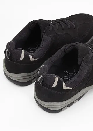 Bonprix Trekkingschuh Aus Leder Zum Schnüren - Schwarz - Damen