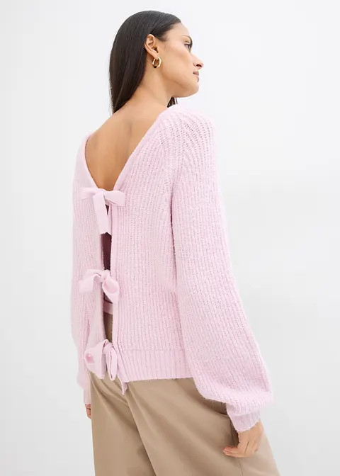 Bonprix Trendige Grobstrickjacke Von Beiden Seiten Tragbar - Lila