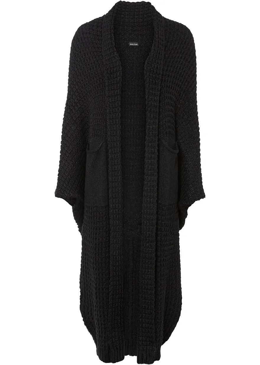 bonprix Trendige Longstrickjacke mit asymetrischem Saum - Damen