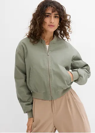 Bonprix Trendige Pilotenjacke Mit Seitlichen Taschen - Grau