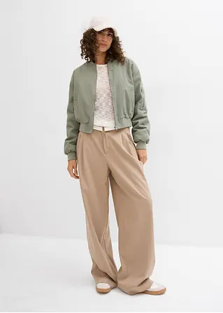 Bonprix Trendige Pilotenjacke Mit Seitlichen Taschen - Grau