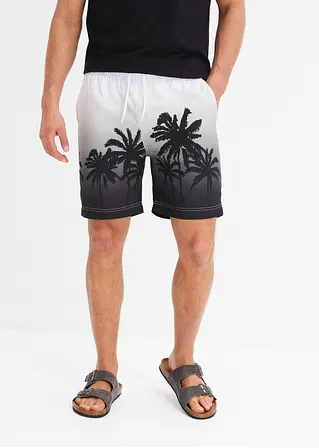 Bonprix Trendige Strandshorts Mit Sommerlichem Druckmotiv - Weiß - Herren