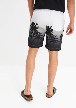 Bonprix Trendige Strandshorts Mit Sommerlichem Druckmotiv - Weiß - Herren