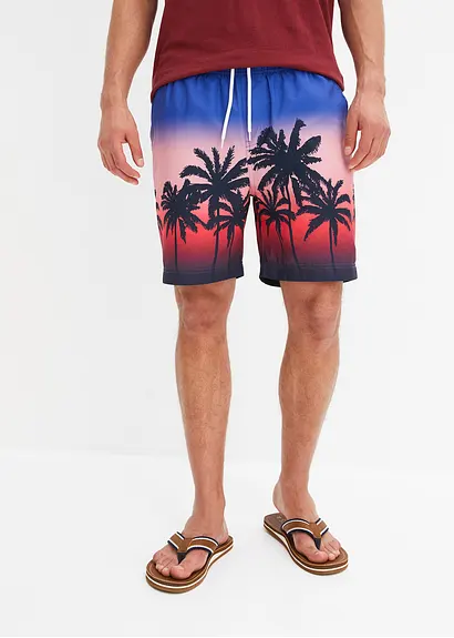 Bonprix Trendige Strandshorts Mit Sommerlichem Druckmotiv - Blau - Herren