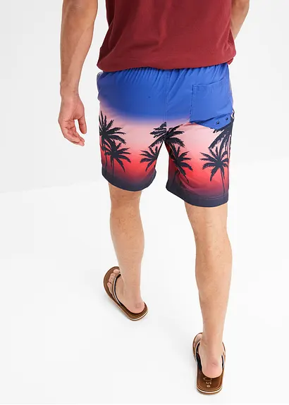 Bonprix Trendige Strandshorts Mit Sommerlichem Druckmotiv - Blau - Herren