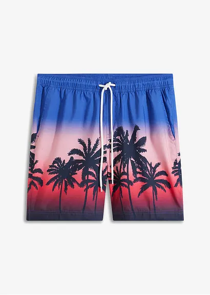 bonprix trendige Strandshorts mit sommerlichem Druckmotiv - blau - Herren