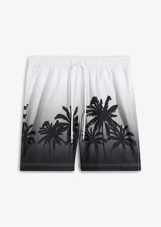 bonprix trendige Strandshorts mit sommerlichem Druckmotiv - weiß - Herren