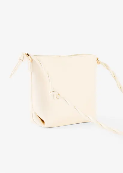 Bonprix Trendige Umhängetasche In Lederoptik - Beige - Damen