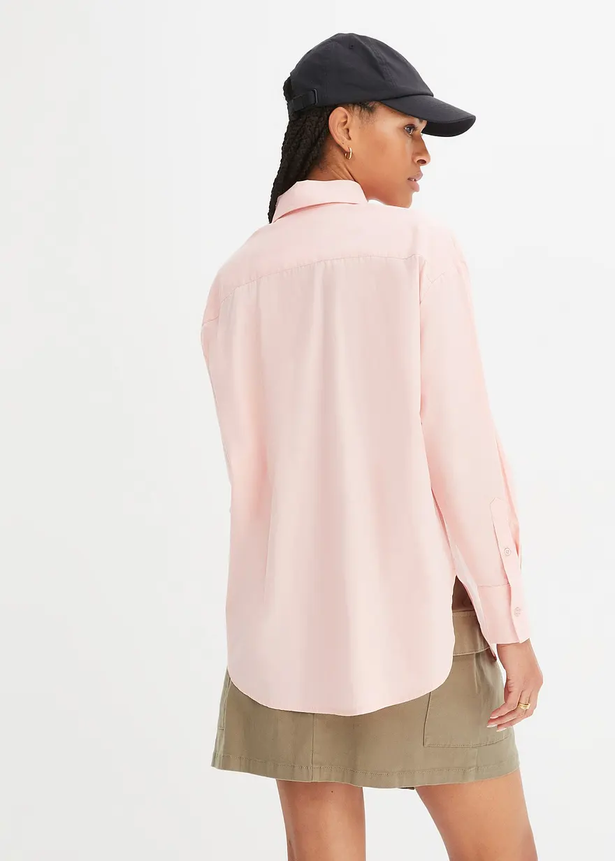 Bonprix Trendiges Overzised Hemd Mit Kragen - Rosa - Damen