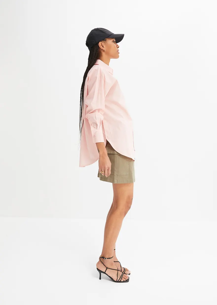 Bonprix Trendiges Overzised Hemd Mit Kragen - Rosa - Damen