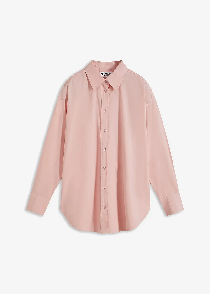 bonprix Trendiges Overzised Hemd mit Kragen - rosa - Damen