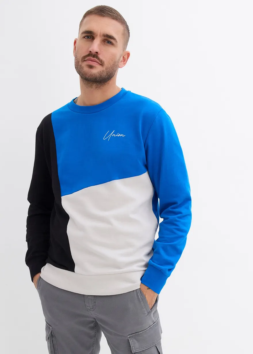 Bonprix Trendiges Sweatshirt Im Modernen Look - Blau - Herren