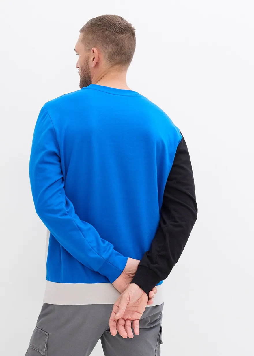 Bonprix Trendiges Sweatshirt Im Modernen Look - Blau - Herren