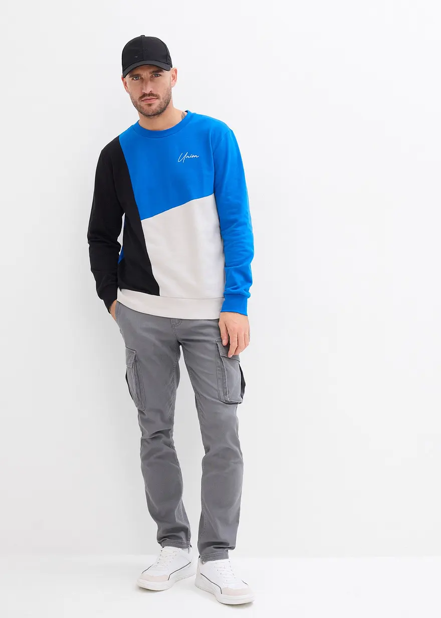 Bonprix Trendiges Sweatshirt Im Modernen Look - Blau - Herren