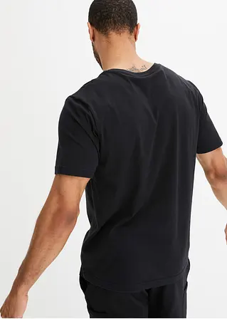 Bonprix Trendiges T-Shirt Mit Modernem Gitarren-Motiv Vorne - Schwarz