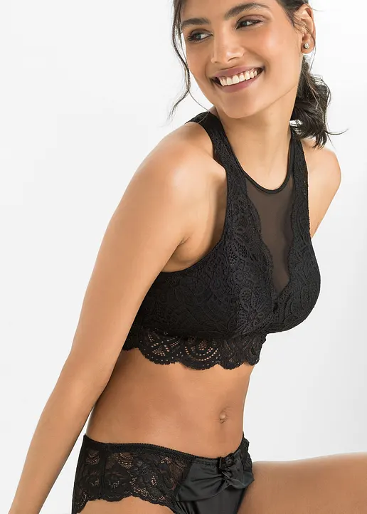 Bonprix Trendy Bustier Mit Toller Rückenpartie - Schwarz