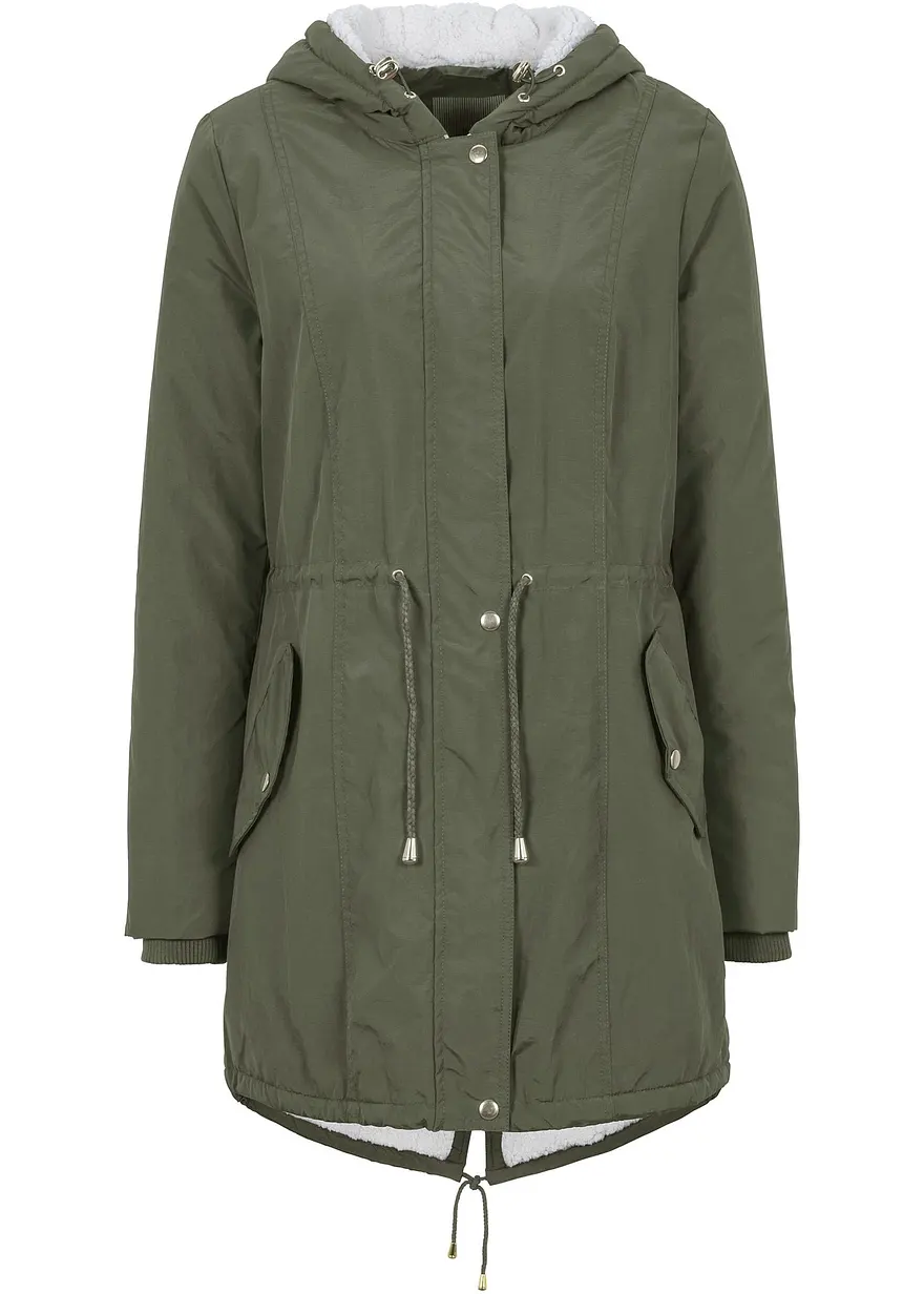 bonprix Trendy Übergangsjacke mit vielen Details - grün - Damen