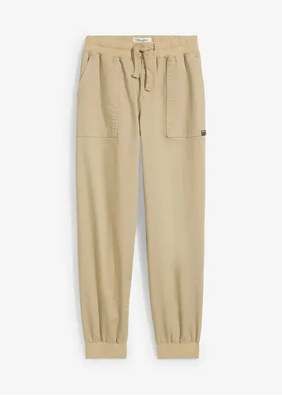 bonprix Twillhose mit Bequembund und aufgesetzten Taschen hinten - grün bonprix Twillhose mit Bequembund und aufgesetzten Taschen hinten - grün