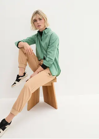 Bonprix Twillhose Mit Bequembund Und Aufgesetzten Taschen Hinten - Beige