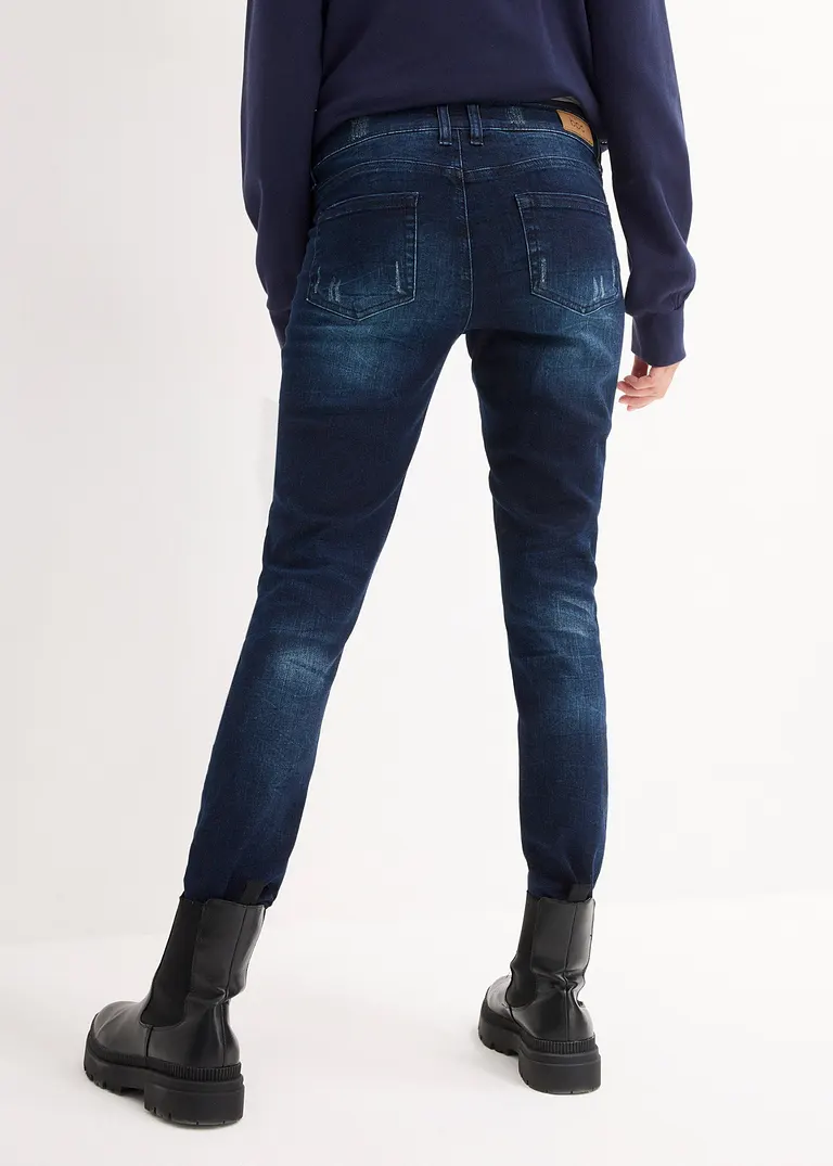 Bonprix Umstandsjeans Mit Flexiblem Bauchband Im Used Look