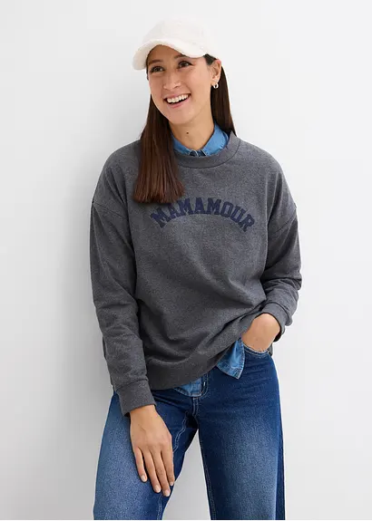 Bonprix Umstandssweatshirt Für Die Schwangerschaft Und Danach - Grau