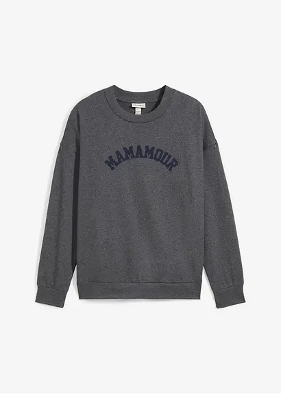 bonprix Umstandssweatshirt für die Schwangerschaft und danach - grau