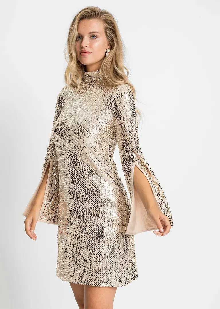 Bonprix Umwerfendes Partykleid Mit Toller Passform - Gold