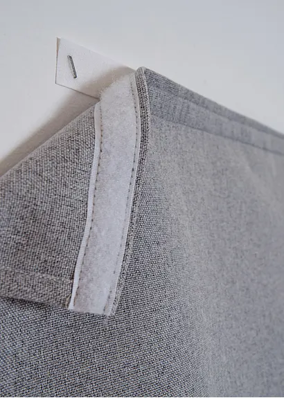 Bonprix Verdunkelndes Schlichtes Raffrollo - Grau Klettband