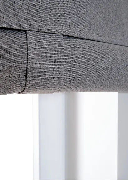 Bonprix Verdunkelndes Schlichtes Raffrollo - Grau Klettband