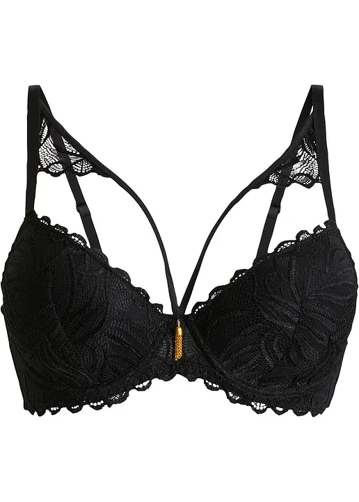 bonprix Verführerischer BH mit tollem Detail - schwarz Cup E