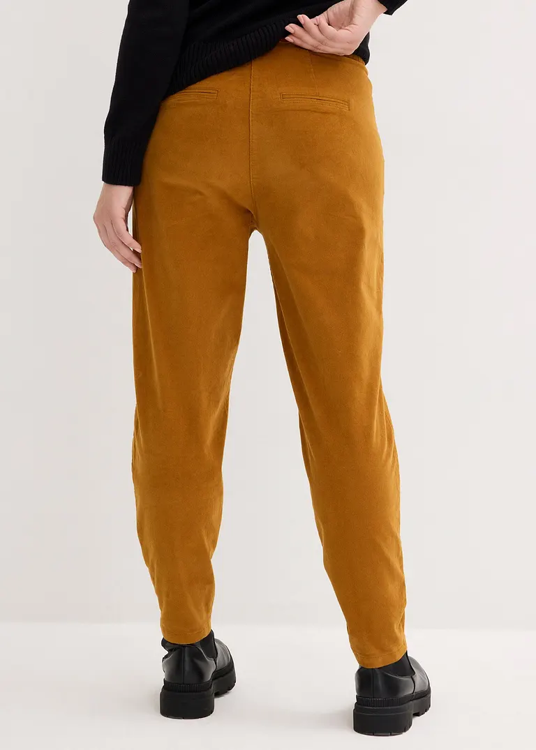 Bonprix Verkürzte Cordhose Aus Bio Baumwolle Mit Bequembund - Braun
