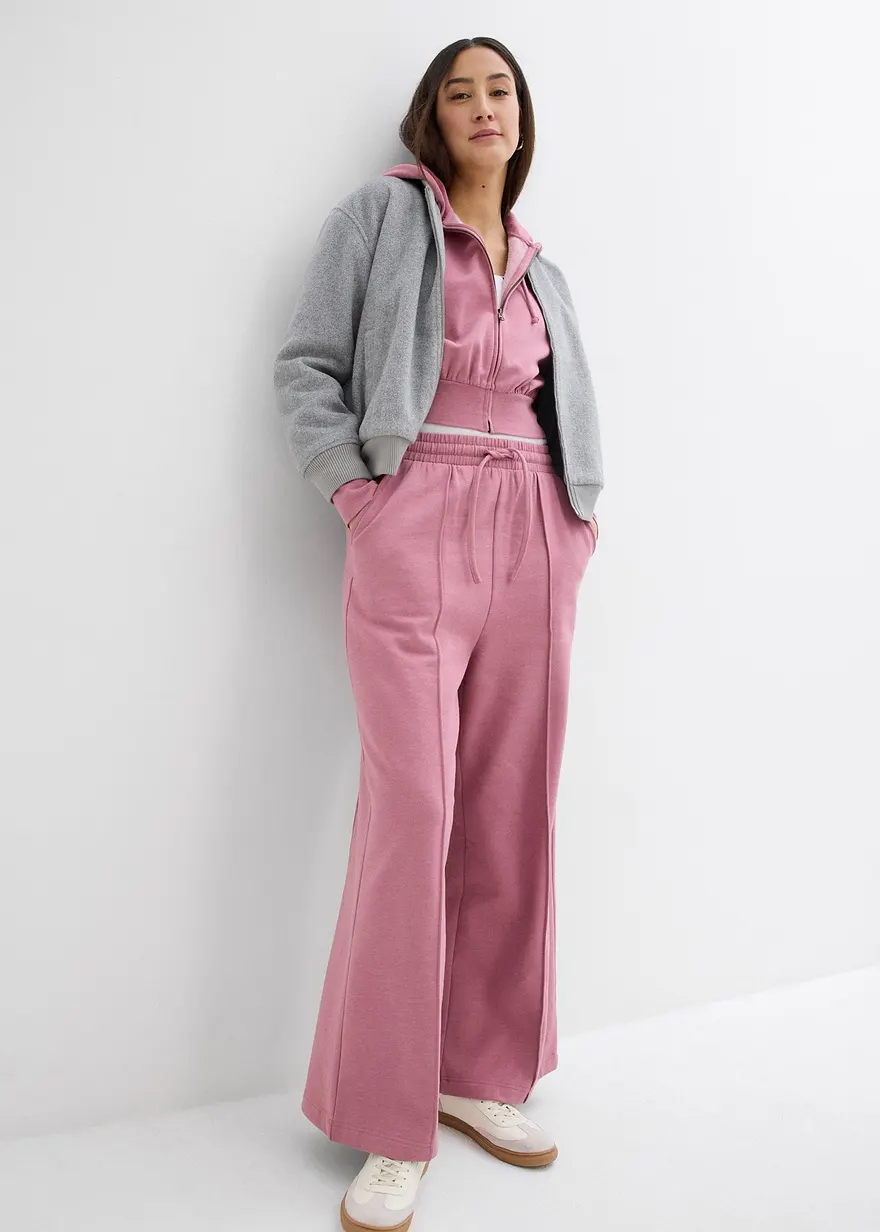 Bonprix Verkürzte Kapuzen-Sweatjacke Aus Weichem Baumwoll-Mix Mit Taschen