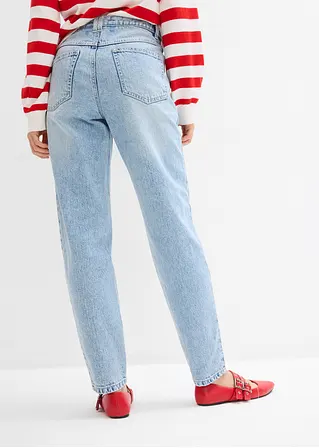 Bonprix Verkürzte Mom Jeans Mit Hohem Bund - Blau Regular