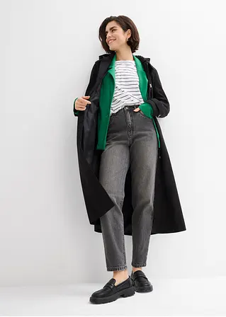 Bonprix Verkürzte Mom Jeans Mit Hohem Bund - Grau Regular