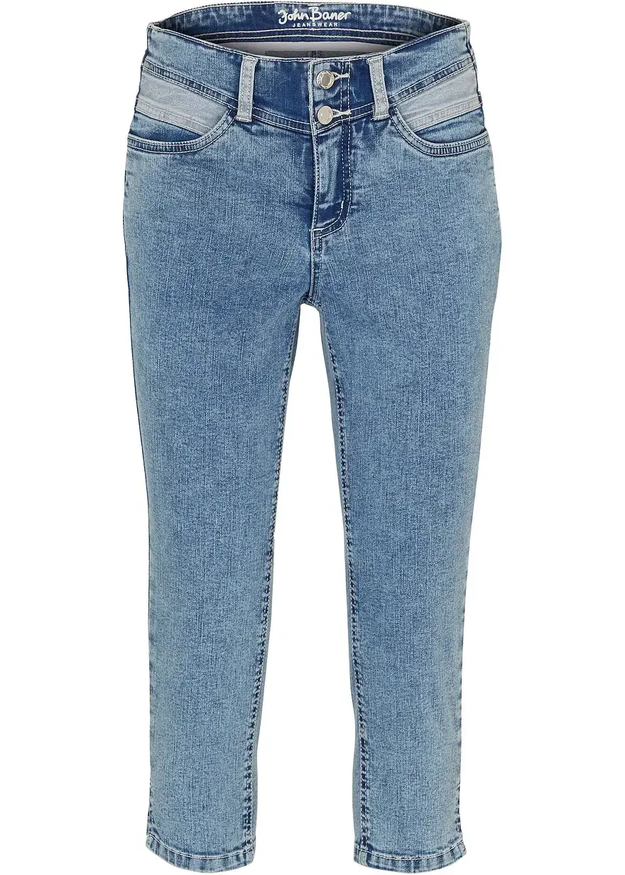 bonprix Verkürzte Shaping-Jeans mit Stretch - blau regular