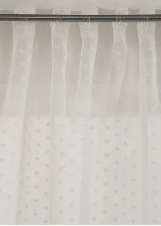 Bonprix Verspielte Fertiggardine - Weiß Multifunktionsband