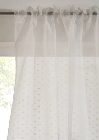 Bonprix Verspielte Fertiggardine - Weiß Multifunktionsband