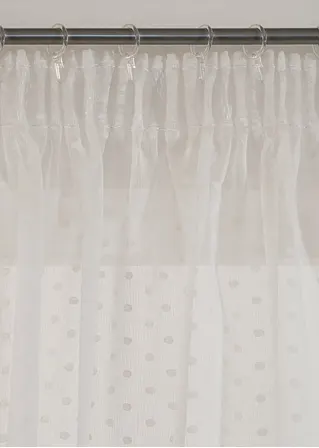 Bonprix Verspielte Fertiggardine - Weiß Multifunktionsband