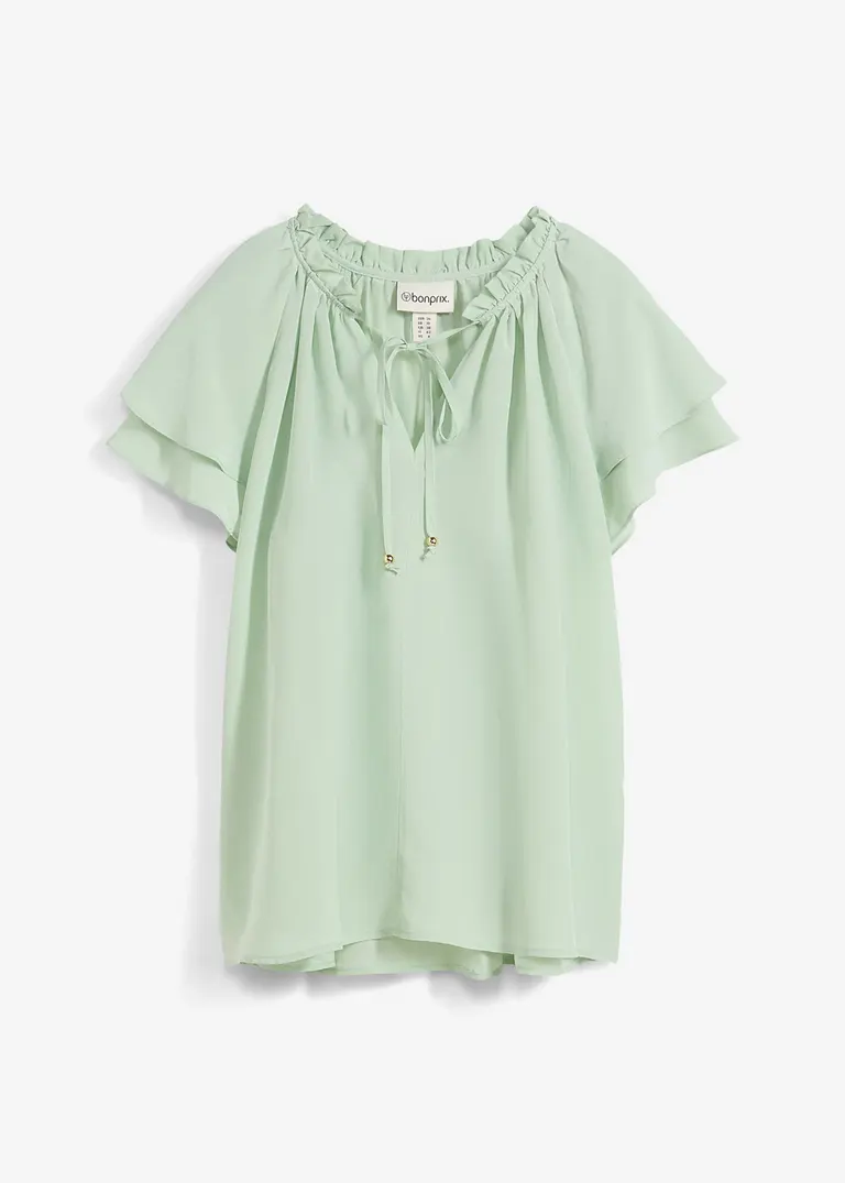 bonprix verspielte Premium Tunika mit Seidenanteil - grün